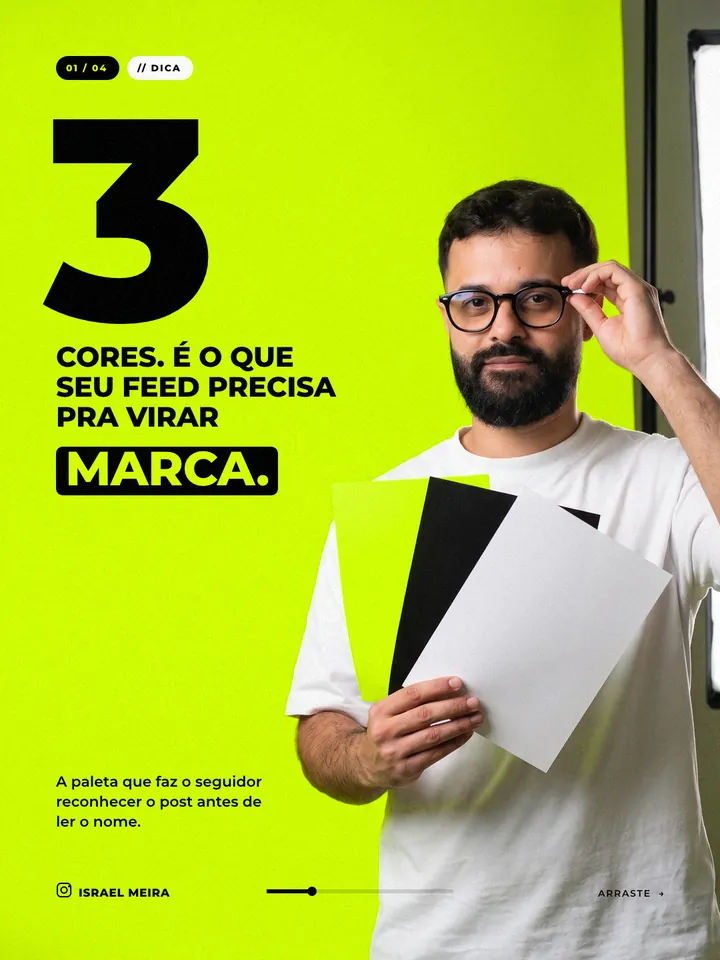 Arte de Israel Meira: As 3 cores do seu feed